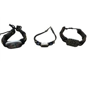 Lot of 3 Leather Adjustable Bracelets